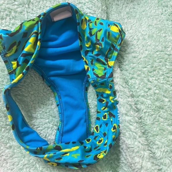 Speedo Neon Green Blue Leopard Print Bikini Set - Picture 6 of 8